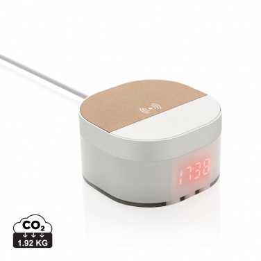 Logo trade corporate gift photo of: Aria 5W Wireless Charging Digital Clock