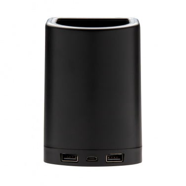 Logotrade business gift image of: Light up logo 5W wireless charging pen holder