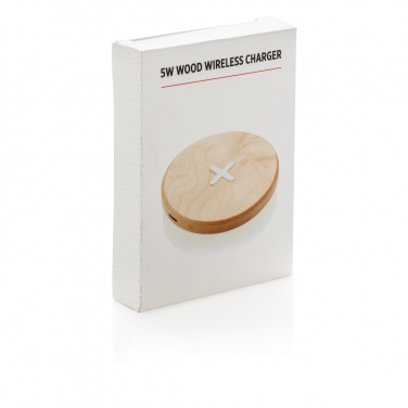Logo trade promotional products picture of: 5W wood wireless charger