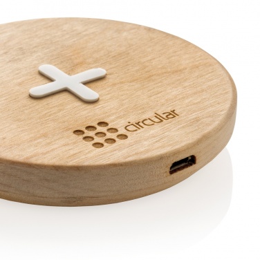 Logo trade business gift photo of: 5W wood wireless charger