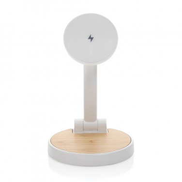 Logo trade promotional giveaways image of: Ontario RCS rplastic 15W magnetic charging 2 in 1 stand