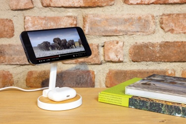 Logotrade business gifts photo of: Ontario RCS rplastic 15W magnetic charging 2 in 1 stand