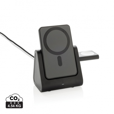 Logo trade promotional products image of: Powerbase RCS recycled plastic 3 in 1 charger with powerbank