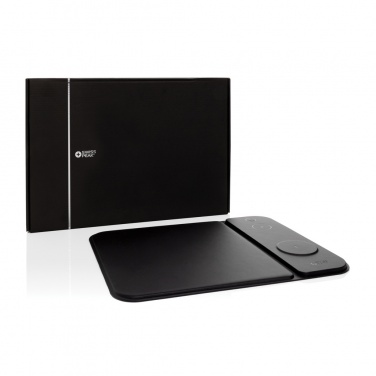 Logotrade promotional gift picture of: Swiss peak RCS recycled PU 15W 3 in 1 charging mousepad