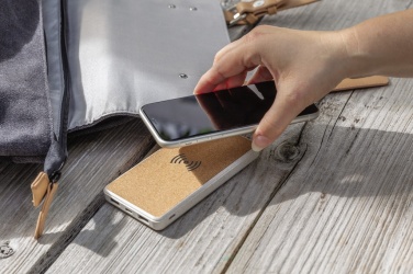 Logo trade advertising product photo of: Cork and Wheat Straw 8.000 mAh 5W wireless powerbank