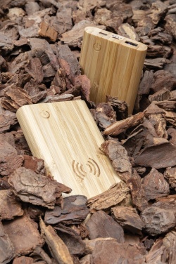 Logo trade promotional gifts picture of: Bamboo 5.000 mAh powerbank