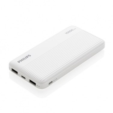 Logotrade promotional product image of: Philips 10.000 mAh slim powerbank