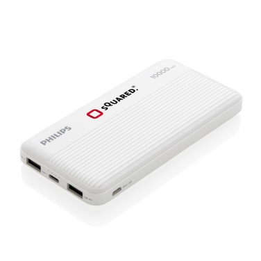 Logo trade promotional items picture of: Philips 10.000 mAh slim powerbank