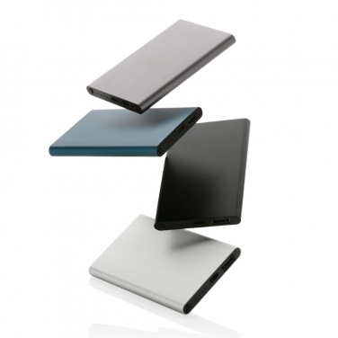 Logo trade promotional merchandise picture of: RCS recycled plastic/aluminum 4000 mah powerbank with type C