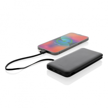 Logo trade advertising products image of: Lockhart RCS recycled plastic 10.000 with integrated cables