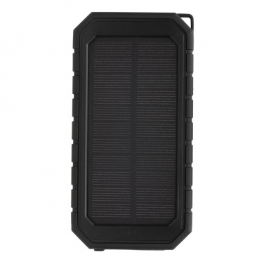 Logo trade promotional merchandise photo of: RCS recycled plastic Solar powerbank with 10W Wireless
