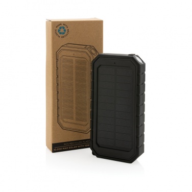 Logotrade promotional products photo of: RCS recycled plastic Solar powerbank with 10W Wireless