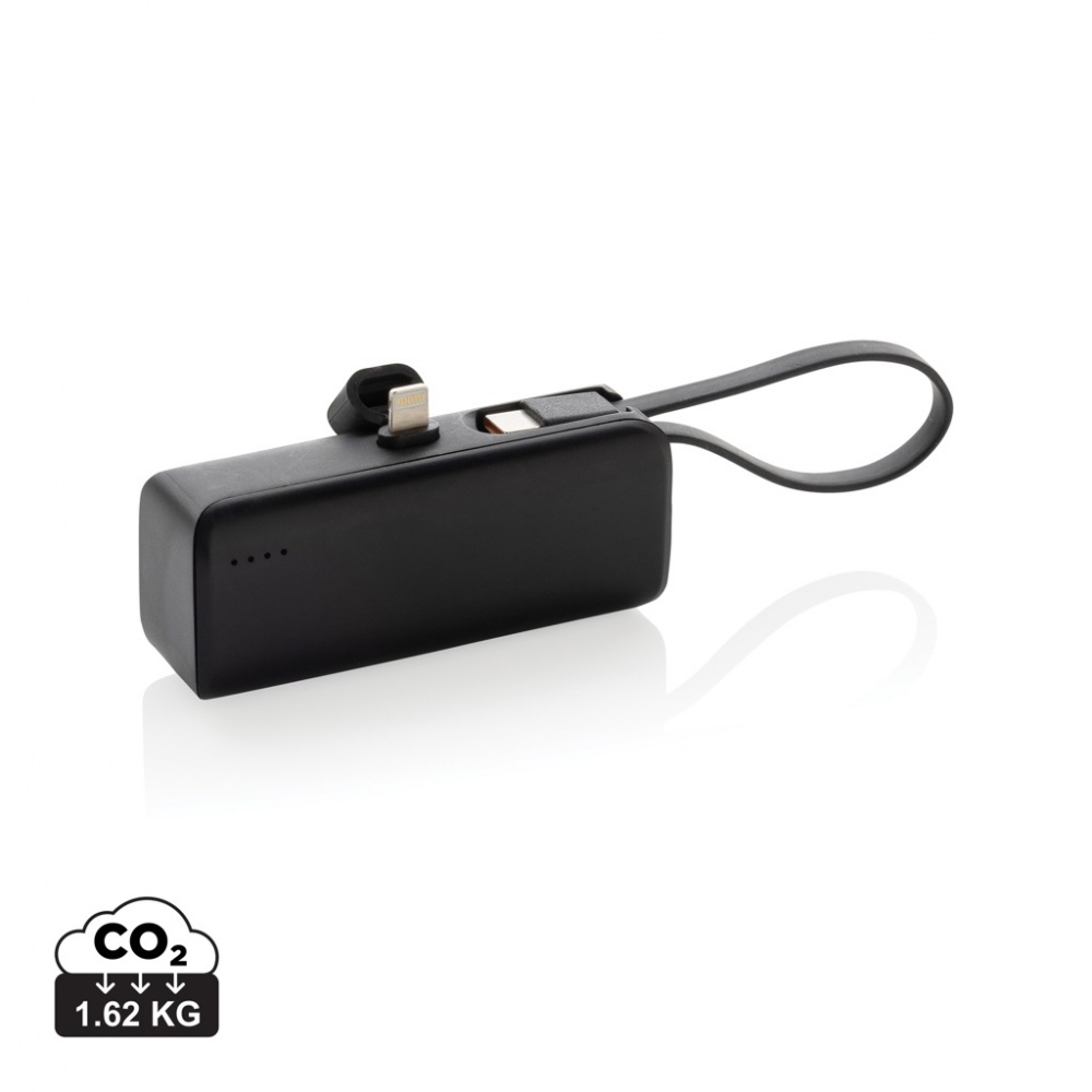 Logotrade promotional giveaways photo of: Powerlink RCS rplastic 3000 mAh powerbank iOS connector