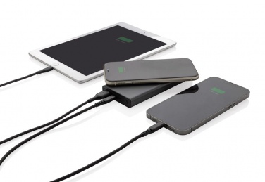 Logo trade promotional gift photo of: Terra RCS recycled 18W aluminium 10000 powerbank 10W