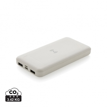 Logotrade promotional item image of: RCS standard recycled plastic wireless powerbank