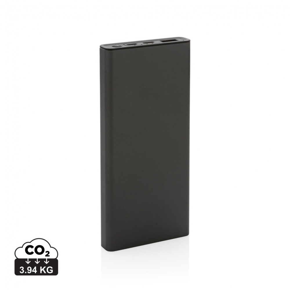 Logotrade promotional product image of: Terra RCS recycled 18W aluminium powerbank 10.000 mAh