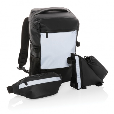 Logo trade promotional products image of: PU high visibility bike frame bag with bottle holder