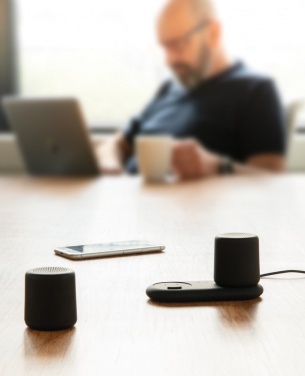 Logo trade advertising products picture of: Double induction charging speaker