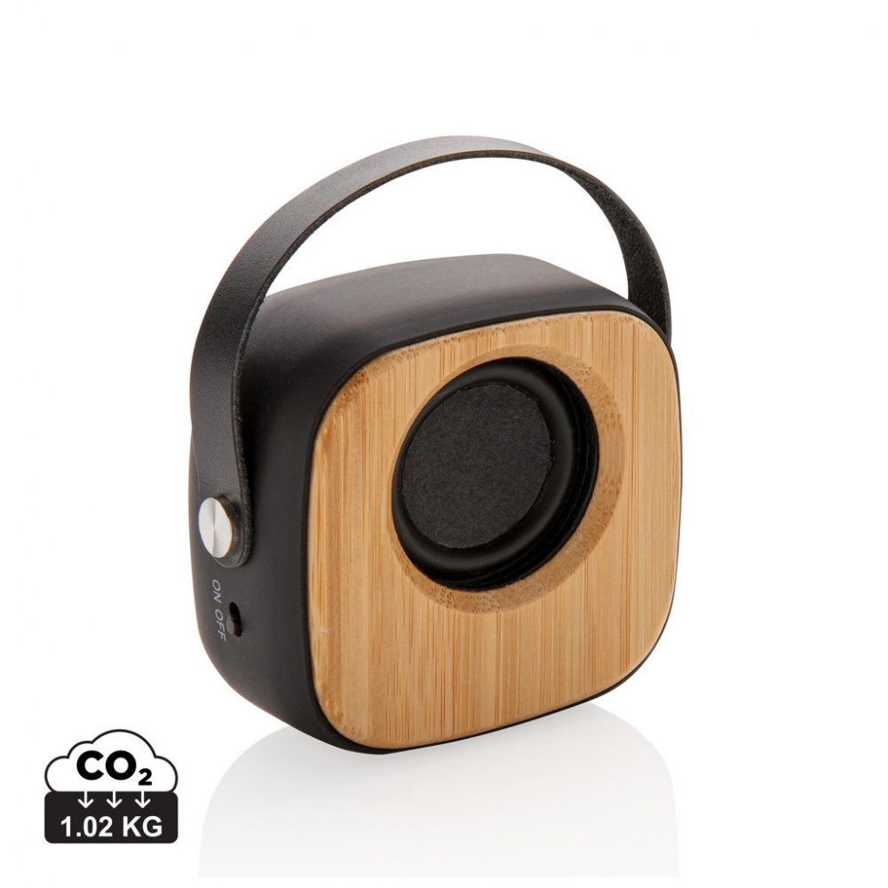 Logotrade promotional item image of: Bamboo 3W Wireless Fashion Speaker