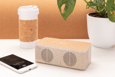 Logo trade promotional giveaways image of: Wheatstraw wireless charging speaker