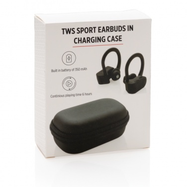 Logo trade promotional product photo of: TWS sport earbuds in charging case