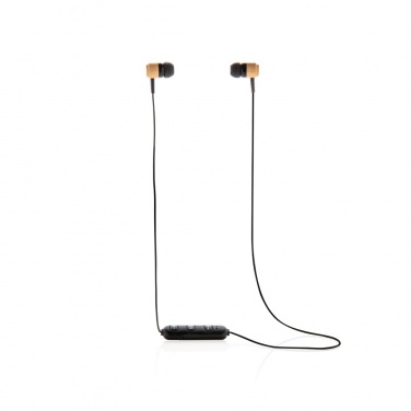 Logo trade promotional items picture of: Bamboo wireless earbuds