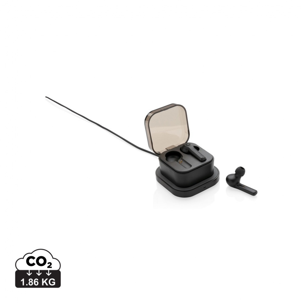 Logo trade promotional giveaway photo of: TWS earbuds in wireless charging case