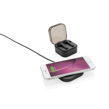 Logo trade corporate gifts picture of: TWS earbuds in wireless charging case