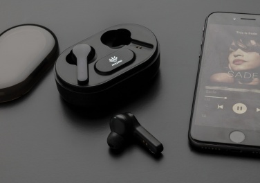 Logotrade advertising product image of: Light up logo TWS earbuds in charging case