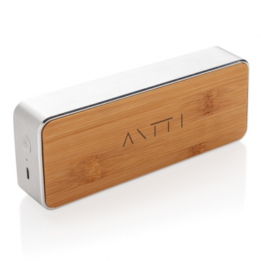 Logo trade corporate gifts picture of: Nevada Bamboo 3W wireless speaker