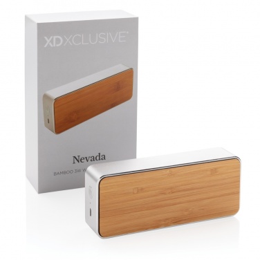 Logo trade advertising product photo of: Nevada Bamboo 3W wireless speaker