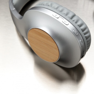 Logo trade promotional merchandise image of: Dakota Bamboo wireless headphone
