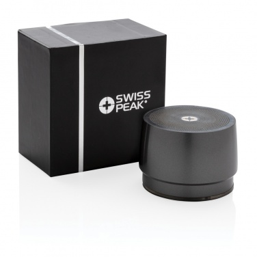 Logo trade promotional gifts image of: Swiss peak 5W wireless bass speaker