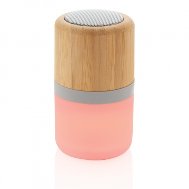 Logo trade promotional products picture of: Bamboo colour changing 3W speaker light