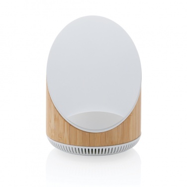 Logotrade promotional giveaway image of: Ovate bamboo 5W speaker with 15W wireless charger