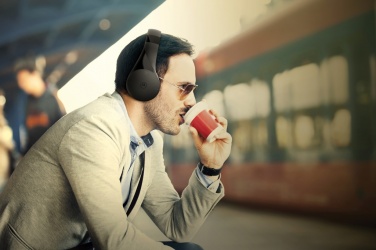Logo trade promotional giveaways image of: Motorola MOTO XT500 wireless over ear headphone