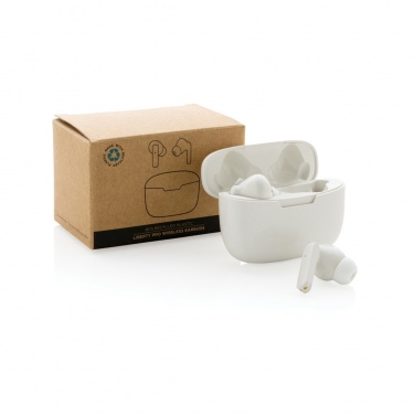 Logo trade promotional merchandise picture of: RCS recycled plastic Liberty Pro wireless earbuds