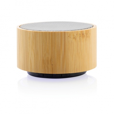 Logotrade business gift image of: RCS recycled plastic and bamboo 3W wireless speaker