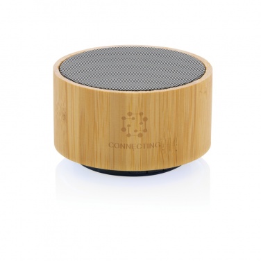Logo trade promotional items picture of: RCS recycled plastic and bamboo 3W wireless speaker