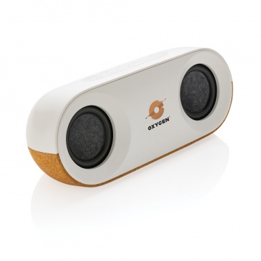 Logotrade corporate gift image of: Oregon RCS recycled plastic and cork 10W speaker