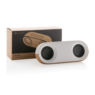 Logotrade promotional item picture of: Oregon RCS recycled plastic and cork 10W speaker