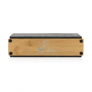 Logo trade corporate gifts picture of: Wynn 10W bamboo wireless speaker