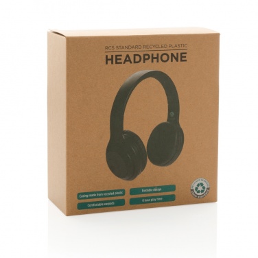 Logotrade promotional product image of: RCS standard recycled plastic headphone