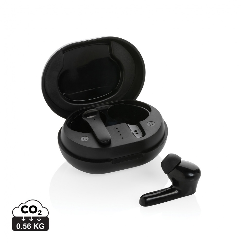 Logo trade promotional giveaways picture of: RCS standard recycled plastic TWS earbuds