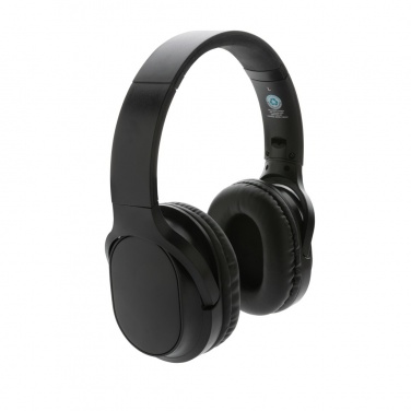 Logo trade promotional merchandise image of: RCS recycled plastic Elite Foldable wireless headphone