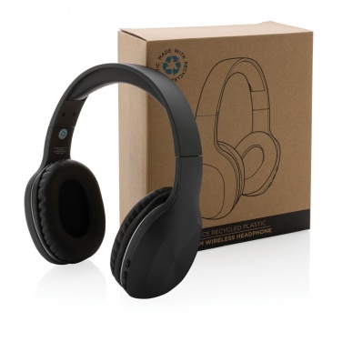 Logo trade promotional merchandise picture of: RCS recycled plastic JAM wireless headphone
