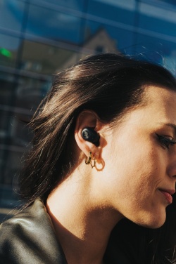 Logo trade corporate gifts image of: Urban Vitamin Palm Springs RCS rplastic ENC earbuds