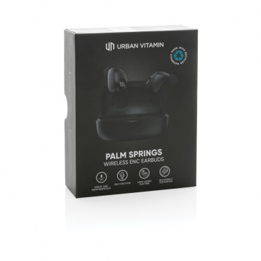 Logotrade promotional item image of: Urban Vitamin Palm Springs RCS rplastic ENC earbuds