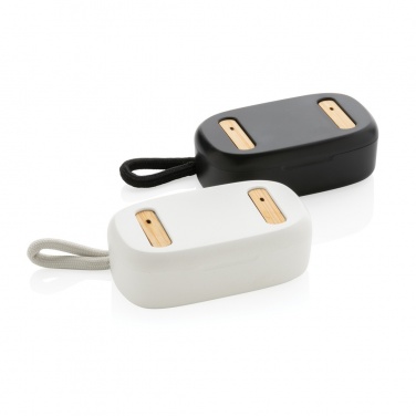 Logotrade corporate gifts photo of: RCS recycled plastic & bamboo TWS earbuds