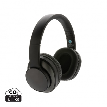 Logo trade promotional products image of: Terra RCS recycled aluminium wireless headphone
